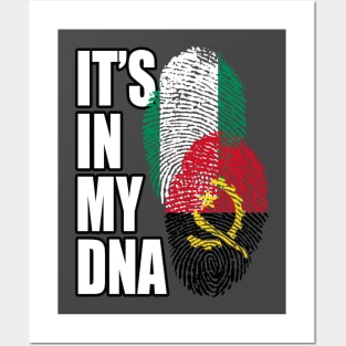 Angolan And Nigerian Mix Heritage DNA Flag Posters and Art